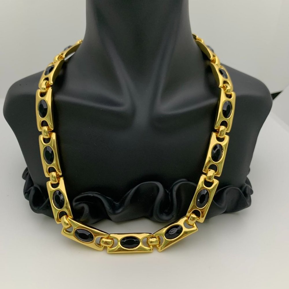 UNO de 50 Necklace THE CROWN Short necklace with fourteen links central crystal